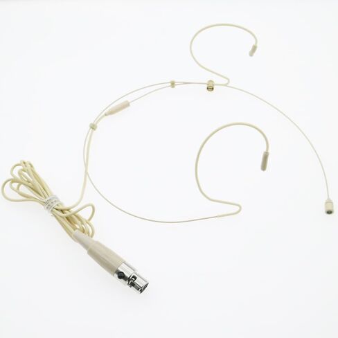 DH40 Omni-Directional Double Eer Hook Headset Microphone TA4F 4Pin XLR Mini for Shure ULX PGX SLX Wireless BeltPack Transmitter (Black) in Saudi Arabia