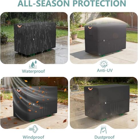 Air Compressor Cover for AG-S1002, Suitable for AG2-SM14 Series and Other Air Compressor Covers of the Same Size, Waterproof and Dustproof with Circular Buckle Strap, Black in Kuwait