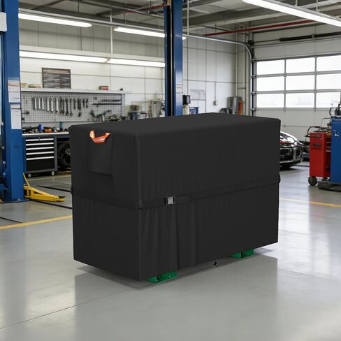 Air Compressor Cover for AG-S1002, Suitable for AG2-SM14 Series and Other Air Compressor Covers of the Same Size, Waterproof and Dustproof with Circular Buckle Strap, Black in Kuwait