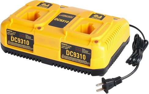 شاحن بطارية DC9310 لبطاريات Dewalt 7.2V-18V Ni CD/Ni MH، محطة شحن مزدوجة المنفذ متوافقة مع DC9096 DC9098 DC9099 DW9072 DE9057 DW9061، استبدل DC9310 وDW9116 in Kuwait