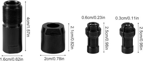 Angle Grinder to Drill Adapter Kit, 3mm & 6mm Chuck Drill Bit Connection Tool Angle Grinder to Straight Chuck Adapter Grinding Polishing Conversion Tool for Metal Wood Stone in Kuwait