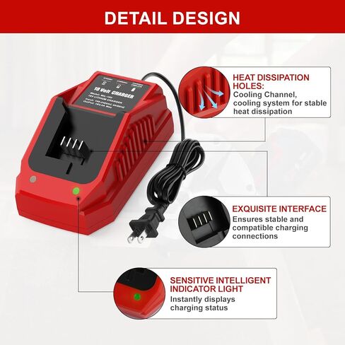 Powilling 18V Rapid Battery Charger Station for 48-11-1850 18V Charger Compatible with Milwaukee 18 Volt Lithium Battery(Not Made in Milwaukee) in Kuwait