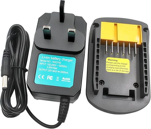 Li-ion Battery Charger 18V 20V 2A for Worx WA3520 WA3525 WA3578 WA3575 WA3512 WA3512.1 WA3522 WA3847 WA3868 WA3835 WA3764 WA3742 WA3732 WA3875 WA3881 WA3731 20V 6PIN (Not fit Old 4 pin) in Kuwait