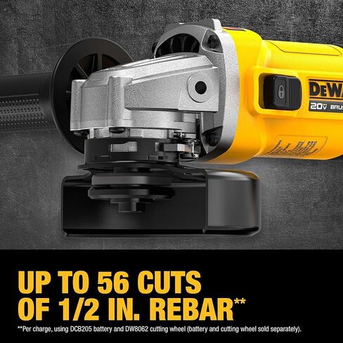 DEWALT 20V MAX مجموعة أدوات طحن زاوية الطاقة اللاسلكية 4 1/2 بوصة مع بطارية وشاحن (DCG407P1) in Kuwait