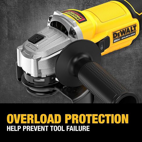 DEWALT 20V MAX مجموعة أدوات طحن زاوية الطاقة اللاسلكية 4 1/2 بوصة مع بطارية وشاحن (DCG407P1) in Kuwait