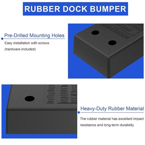OrangeStar Heavy Duty 2-Pack 3Ft Rubber Dock Bumper for Boat Docks, Warehouse Loading Docks, Pier Protection (36 Inches Long, Black) in Saudi Arabia