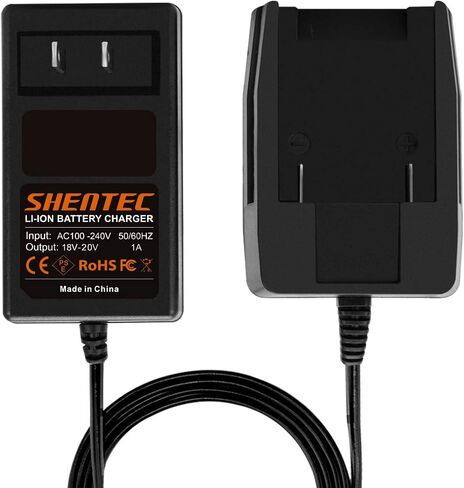 شاحن ليثيوم Shentec 18 فولت و20 فولت متوافق مع بطارية Worx WA3875 Wa3757 Wa3578 WA3525 Wa3522 WA3544 WA3512 WA3520 WA3525 WA3512.1 WA3742 WA3732 WA3847 in Kuwait