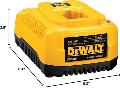 DEWALT Charger for 7.2V-18V Battery, 1-Hour Fast Charging (DC9310) in Kuwait