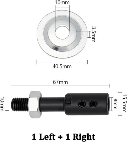 arricraft 2 Bags Shaft Arbor Extender, 2 Styles Steel Spindle Adapters Motor Arbor Adapter Bench Grinder Extension Shaft Backing Kit for Polisher Sander Polishing Grinding Buffing Wheel Rotary in Kuwait