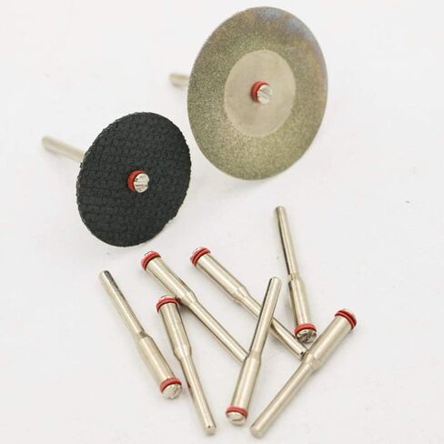 10 Pcs Mini Rotary Tool Mandrel Nickel Plated Steel Mandrel Holder Cutting Disc Holder Compatible with Fixed HSS Cut-Off Wheel Discs, Rotary Tools(3mm) in Saudi Arabia