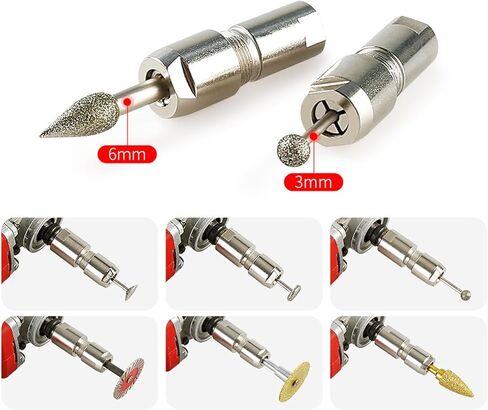 Angle Grinder Attachments - Heavy Duty Non-Slip Replacement | 6mm 3mm Angle Grinder Conversion Accessories,for Polishing Engraving Grinding Stone Metal Wood Rotary Tools Drills in Kuwait