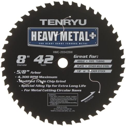 Tenryu HMC-20342BW 8 "42T شفرة قطع معدنية ثقيلة 5/8" أربور in Kuwait