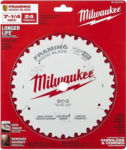 Milwaukee 48-40-0720 7-1/4" 24T Framing Circular Saw Blade 3 Pack in Kuwait