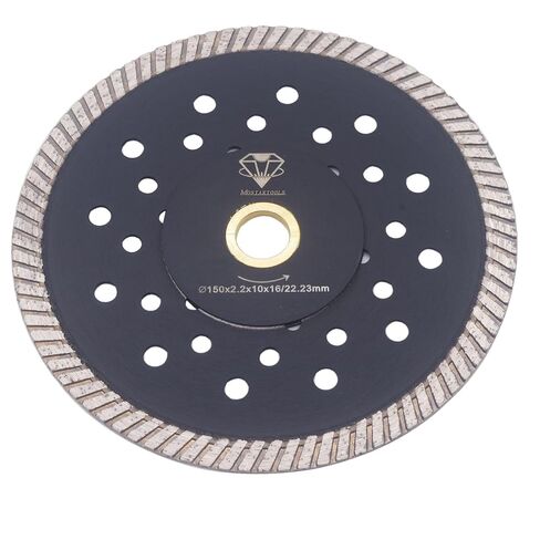 6 Inch Dry Cutting Turbo Circular Saw Diamond Blade for Granite 7/8" - 5/8" Arbor Reinforced Continuous Rim Diamond Cutting Disc in Kuwait