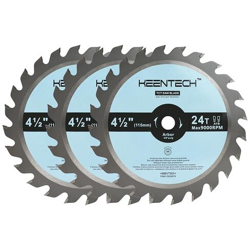 KEENTECH 4-1/2 Inch Circular Saw Blade 40T by 3/8" Bore Fine Finish Cutting for Plywood, MDF, OSB, Longer Service Life, 3-Pack in Saudi Arabia