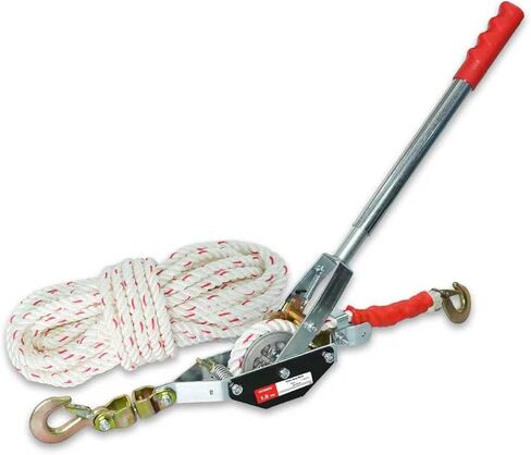 YATOINTO Rope Puller 1-1/2 Ton 3300 lbs Capacity with 20' of 0.6" Diameter Rope 2 Hook Come Along Winch Heavy Duty Ratchet Power Puller Tool for Moving Boats in Saudi Arabia