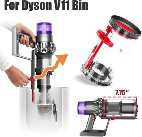 قطع غيار مكنسة صندوق الغبار وقطع غيار الفلتر المتوافقة مع المكانس الكهربائية Dyson V11 V15 SV14 SV15 SV22 - أجزاء ملحقات المكنسة الكهربائية in Kuwait