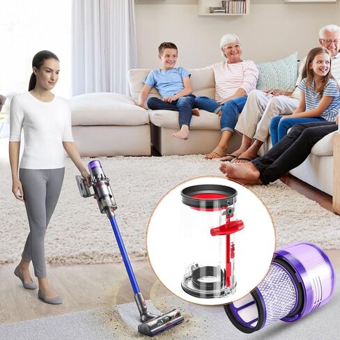 قطع غيار مكنسة صندوق الغبار وقطع غيار الفلتر المتوافقة مع المكانس الكهربائية Dyson V11 V15 SV14 SV15 SV22 - أجزاء ملحقات المكنسة الكهربائية in Kuwait