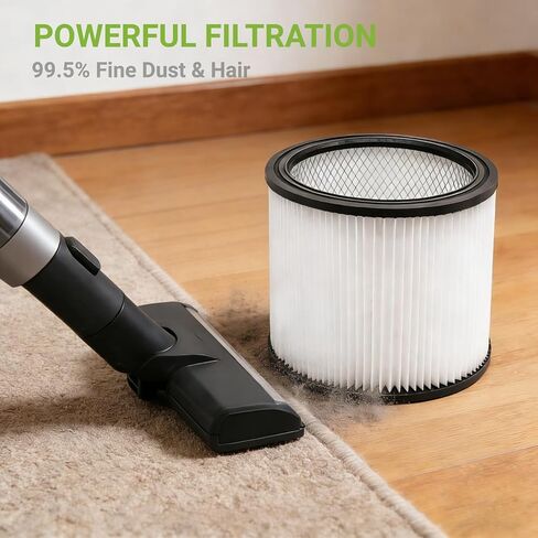 عبوتان بديلتان من فلاتر 90304 Shop Vac لـ 90350,90333,903-04-00 ومعظم المكانس الكهربائية الرطبة/الجافة 5 جالون فما فوق in Kuwait
