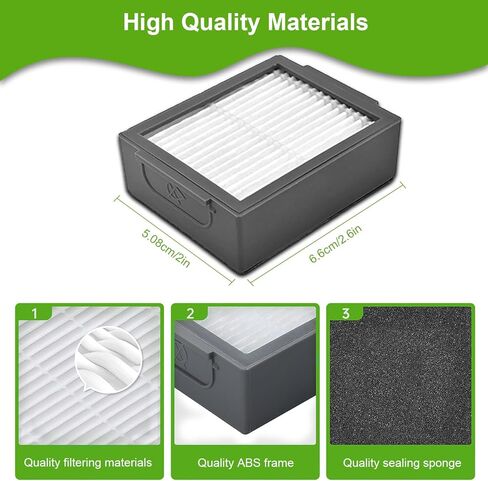 6 Pack Replacement HEPA Filter for iRobot Roomba i7 i7+ i3 i3+ i4 i4+ i6 i6+ i8 i8+ E5 E6 E7 J5 J5+ J6 J6+ J8 J8+ in Saudi Arabia