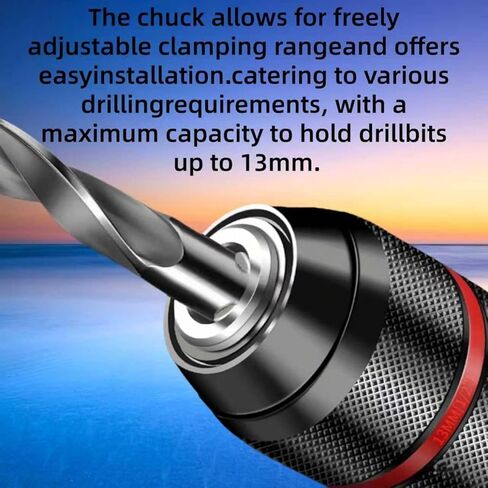 Keyless Drill Chuck，1/2-20UNF Mount 1.5-13mm Self-tighten Drill Chuck for Multi - Functions,Including 3/8" SDS-Plus Shank,1/4" Hex Shank,1/2" Impact Wrench Adapter in Kuwait