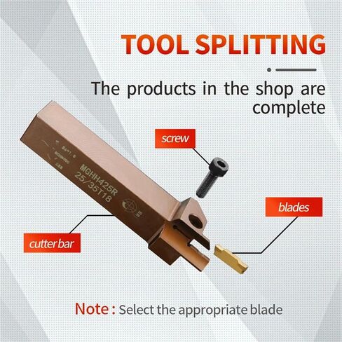 Grooving Turning tool MGHH425R Spring Steel End Face Groove Cutter, MGMN400 Insert,CNC Lathe Cutting Tool Holder(MGHH425R48-60T) in Saudi Arabia