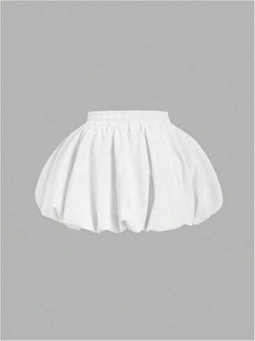 Floerns Women's Y2K Bow Lace Bubble Skirt Elastic Waist A Line Ruffle Mini Skirts in Saudi Arabia