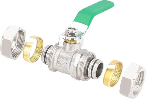 2PCS 3/4 Air Piping Fittings, Air Line Brass Ball Valve for Garage Shop in Kuwait