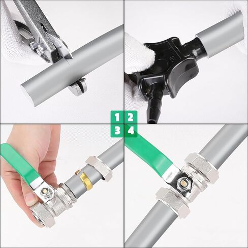 2PCS 3/4 Air Piping Fittings, Air Line Brass Ball Valve for Garage Shop in Kuwait
