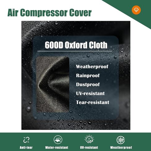 Air Compressor Cover – Waterproof Outdoor Cover for 48"x24"x32" Stationary Compressors, Heavy-Duty Thickened 600D Oxford Fabric Covers for AG2-SM14/AG-S1002 (48"x24"x32") in Kuwait