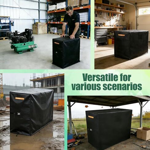 Air Compressor Cover – Waterproof Outdoor Cover for 48"x24"x32" Stationary Compressors, Heavy-Duty Thickened 600D Oxford Fabric Covers for AG2-SM14/AG-S1002 (48"x24"x32") in Kuwait