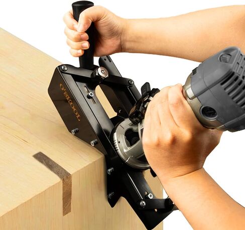 O'SKOOL Self-Centering Steel Spline Jig for Trim Routers – Woodworking Jig for Cutting Spline Joints on Large Furniture Corners, Boxes & Frames in Kuwait