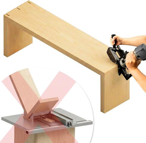 O'SKOOL Self-Centering Steel Spline Jig for Trim Routers – Woodworking Jig for Cutting Spline Joints on Large Furniture Corners, Boxes & Frames in Kuwait