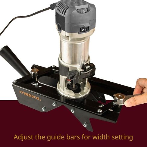 O'SKOOL Self-Centering Steel Spline Jig for Trim Routers – Woodworking Jig for Cutting Spline Joints on Large Furniture Corners, Boxes & Frames in Kuwait