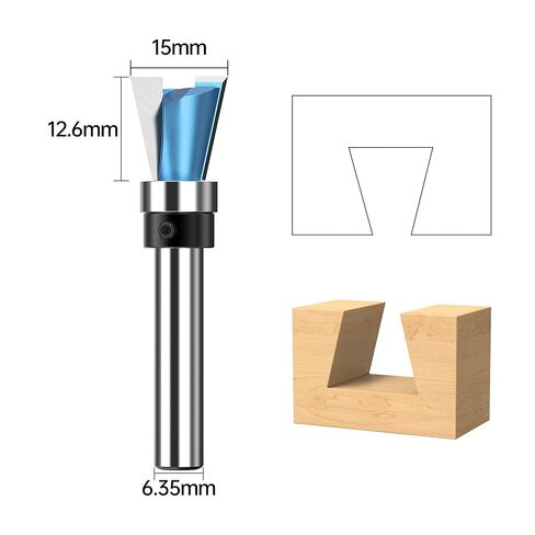 HUHAO Dovetail Router Bits 1/4 Inch Shank Dovetail Joint Router Bit with Bearing for Woodworking Cutter for Making Boxes Drawers Chests, Great for Craftsman Woodworking in Kuwait