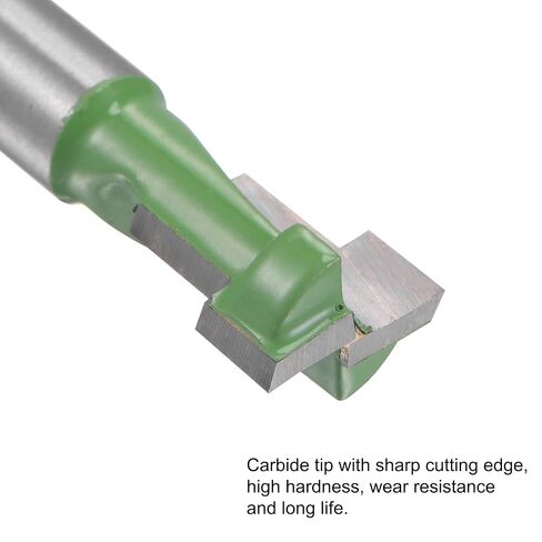 1/4" Shank Keyhole Router Bit 3/8" Diameter with 1/2" to 1/4" Router Collet Adapter, Carbide Tipped Wood Milling T-Slot Cutter in Kuwait