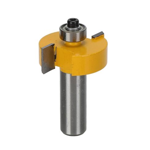 Rabbet Router Bit, Tungsten Steel Milling Cutter with Interchangeable Bearings for Different Depths, 1/2in Shank, 1-3/8in Cutting Diameter, for Woodworking, Cabinet Doors, Glass in Kuwait