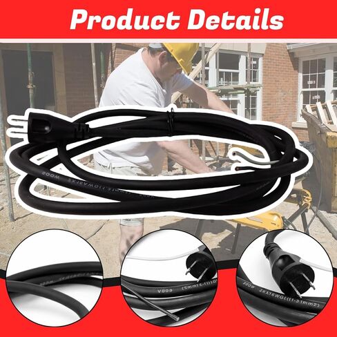 33007898 2 Wire 16 Gauge Power Cord Replacement, 10ft for dewelt DW704 DW705 DW708 DW718 DW849 DW360 DW384 DWP849X in Kuwait