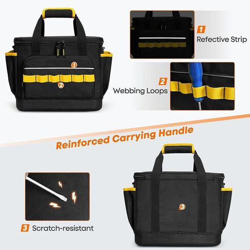 حقيبة حمل مضخة ضاغط الهواء من ريكسميكا متوافقة مع منفاخ الإطارات DEWALT DCC020IB 20 فولت بحد أقصى، حقيبة تخزين منفاخ الإطارات مع قاع صلب ومقسم قابل للإزالة لحزمة البطارية والشاحن in Kuwait