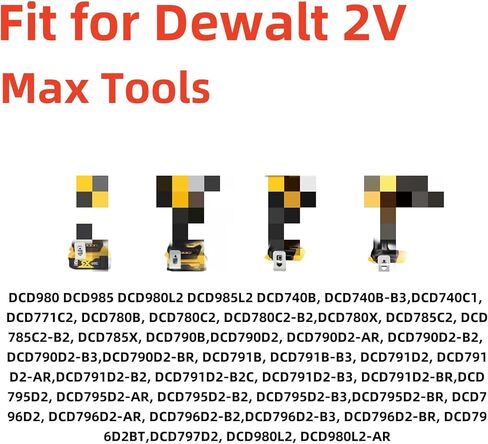 2-Pcs Belt Clips for Dewalt, Premium 304 Stainless Steel Replacement Clip, with Screws, for Dewalt DCD7771 Compatible with 20V Power Tools for N268241 N086039 DCD980 DCD985 DCD980L2 in Saudi Arabia