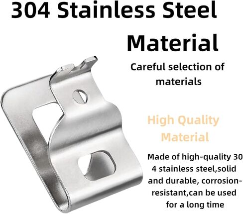 2-Pcs Belt Clips for Dewalt, Premium 304 Stainless Steel Replacement Clip, with Screws, for Dewalt DCD7771 Compatible with 20V Power Tools for N268241 N086039 DCD980 DCD985 DCD980L2 in Saudi Arabia