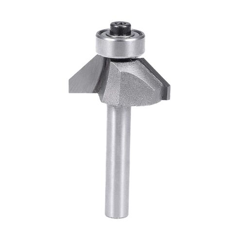 Chamfer Router Bit 1/4 Shank 3/8" Dia 45 Degree High Carbon Steel with Bearing for Carpentry Woodworking Cutter Tool in Kuwait