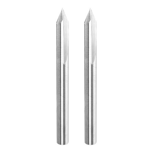 HARFINGTON 2PCS V Groove Router Bit 60 درجة 1/8 "عرقوب 0.2 مم طرف كربيد CNC النقش V لقم التوجيه مع 2 مزمار CNC أداة النقش والنحت للخشب الرقائقي الأكريليك MDF حروف in Kuwait