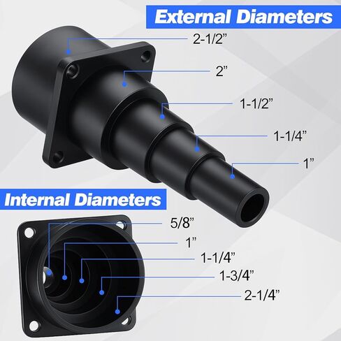 4 Pack Hose Adapter Vacuum Cleaner Adapter Universal Tool Adapters Attachment Connects to Power Tools to Contain Dust in Kuwait