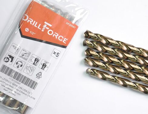 5PCS, 1/2",Cobalt Twist Drill Bits in Kuwait