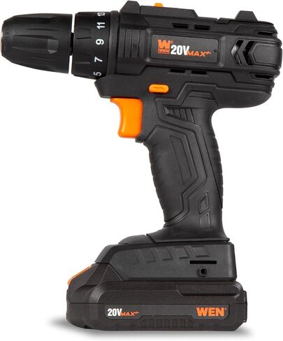 مثقاب وسائق WEN 20V Max اللاسلكي مقاس 3/8 بوصة مع بطارية ليثيوم أيون 2.0 أمبير وشاحن (20119) in Kuwait