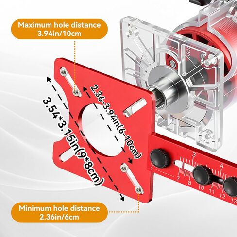 4 in 1 Router Milling Groove Bracket, Router Milling Groove Bracket Aluminum Alloy Cabinet Hardware Jig Router Circle Cutting Jig for Woodworking (Metric and Inch) in Saudi Arabia