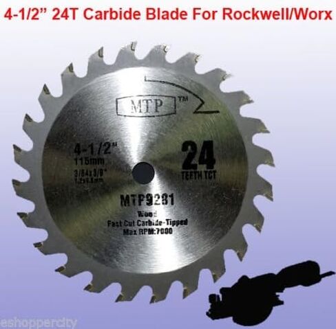 Pack of 3 Assorted Metal/wood 4-1/2" 4.5 inch Circular Saw Blade for Rockwell Rk3441k, Worx WX429L RW9281 in Kuwait