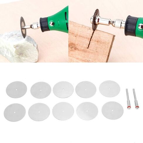 Metal Cutter Drill Attachment, Drill Attachment for Cutting, 10Pcs Stainless Steel Saw Blade Cutting Wheel Disc Rotary Drill Saw Blades Wood Cutting Tool Drill Saw Attachment (32MM) in Kuwait