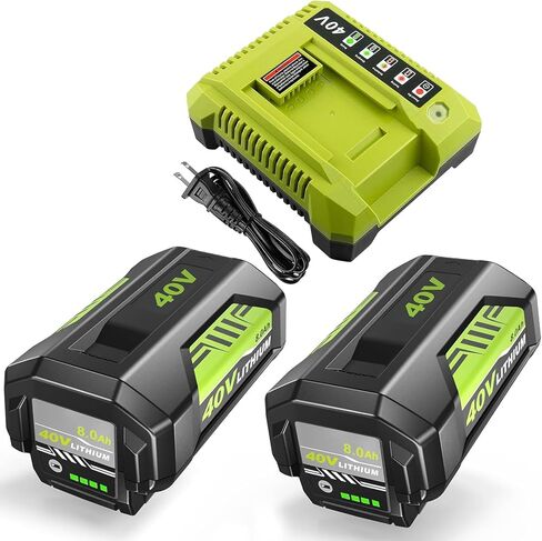 2Pack Upgraded 6000mAh High Capacity Replacement for Ryobi 40V Battery OP40601 OP40602 OP40261 OP4050 OP40404 OP4075A Compatible with Ryobi 40Volt Lithium ion Battery Power Tools in Kuwait